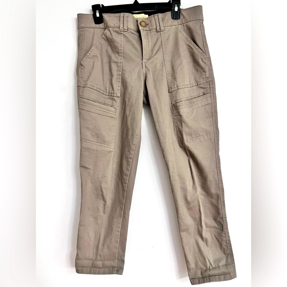 Democracy Tan Cargo Pants. Waist=34”
